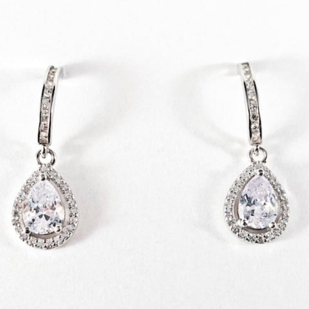 Audrey Elegant Dangle 925 Sterling Silver Drop Earrings